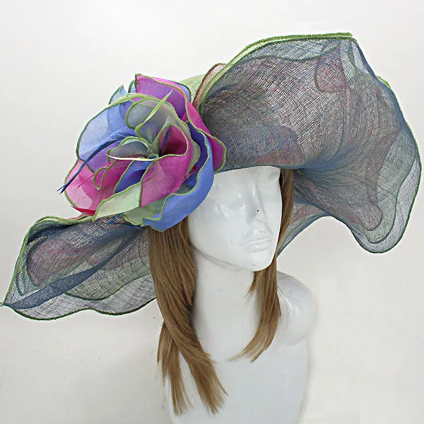 iLLASPARKZ Elegant Sinamay Spring Flower Hat