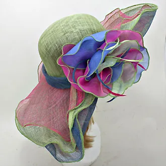 iLLASPARKZ Elegant Sinamay Spring Flower Hat