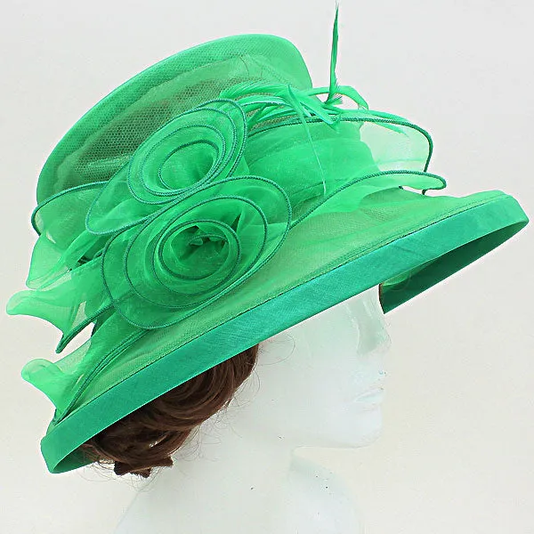 iLLASPARKZ Feathered Organza Polyester Dressy Hat