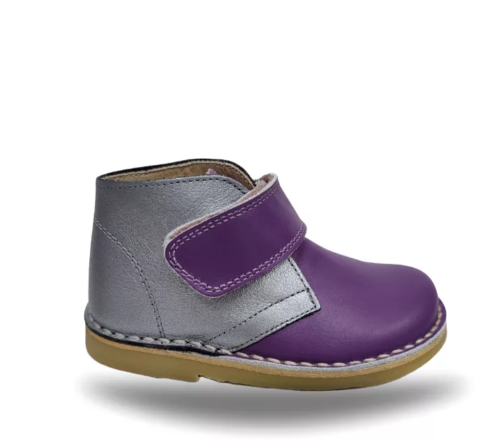 Infant Girls Boots Petasil Purple/Silver Strap Kal II 21715 Sale