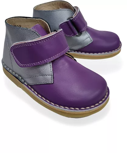 Infant Girls Boots Petasil Purple/Silver Strap Kal II 21715 Sale