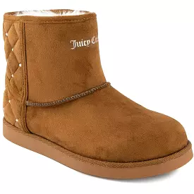 Juicy Couture Womens Kave Faux Suede Slip On Winter & Snow Boots