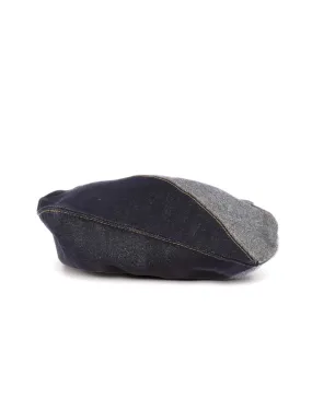 KIMHEKIM Margaret Colour Blocked Denim Beret