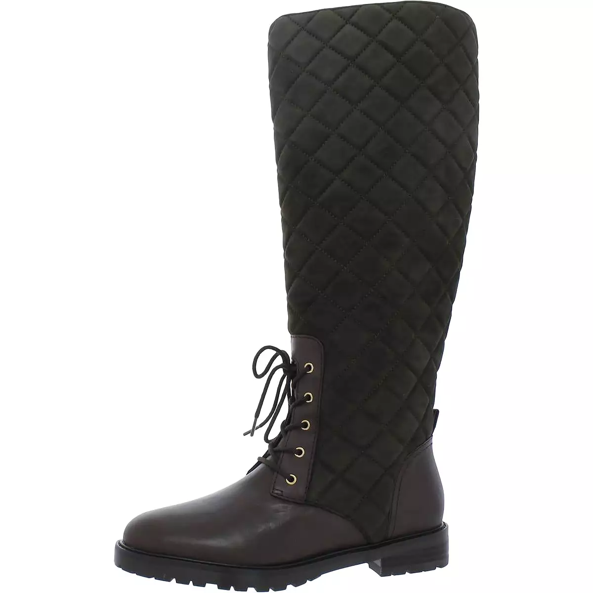 Lauren Ralph Lauren Womens Hollie II Suede Quilted Knee-High Boots