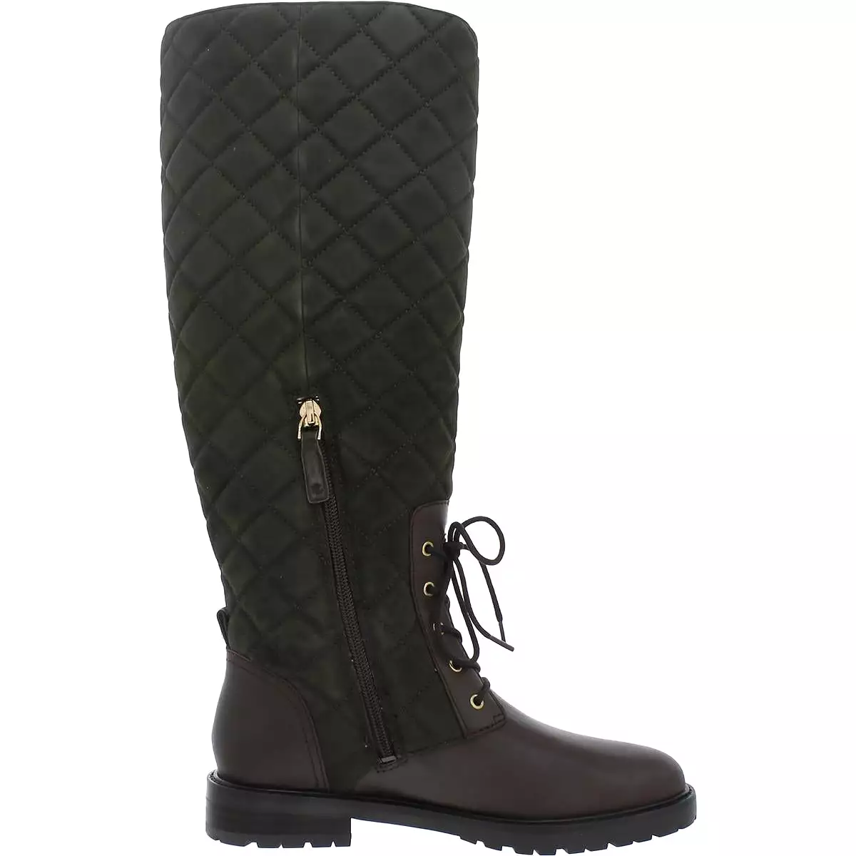 Lauren Ralph Lauren Womens Hollie II Suede Quilted Knee-High Boots