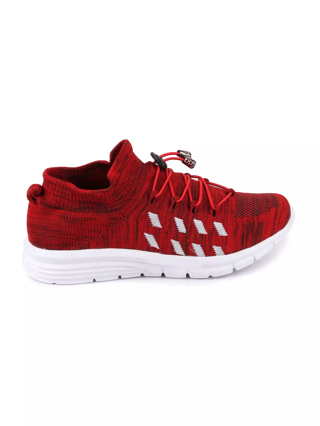 Men Red Sports Lace-Up Running Shoes