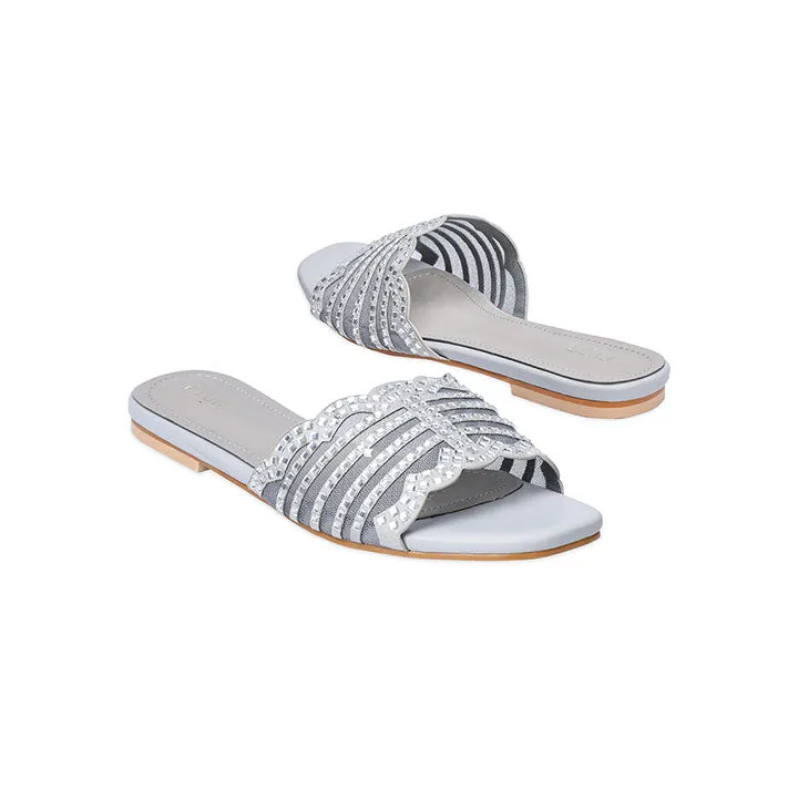 Mesh Diamante Slide Sandal MY 258