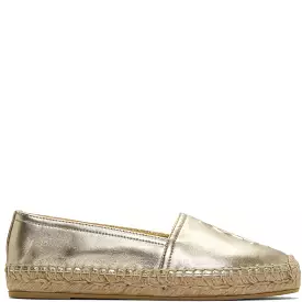 Monogram Espadrille Metal Leather, Pale Gold