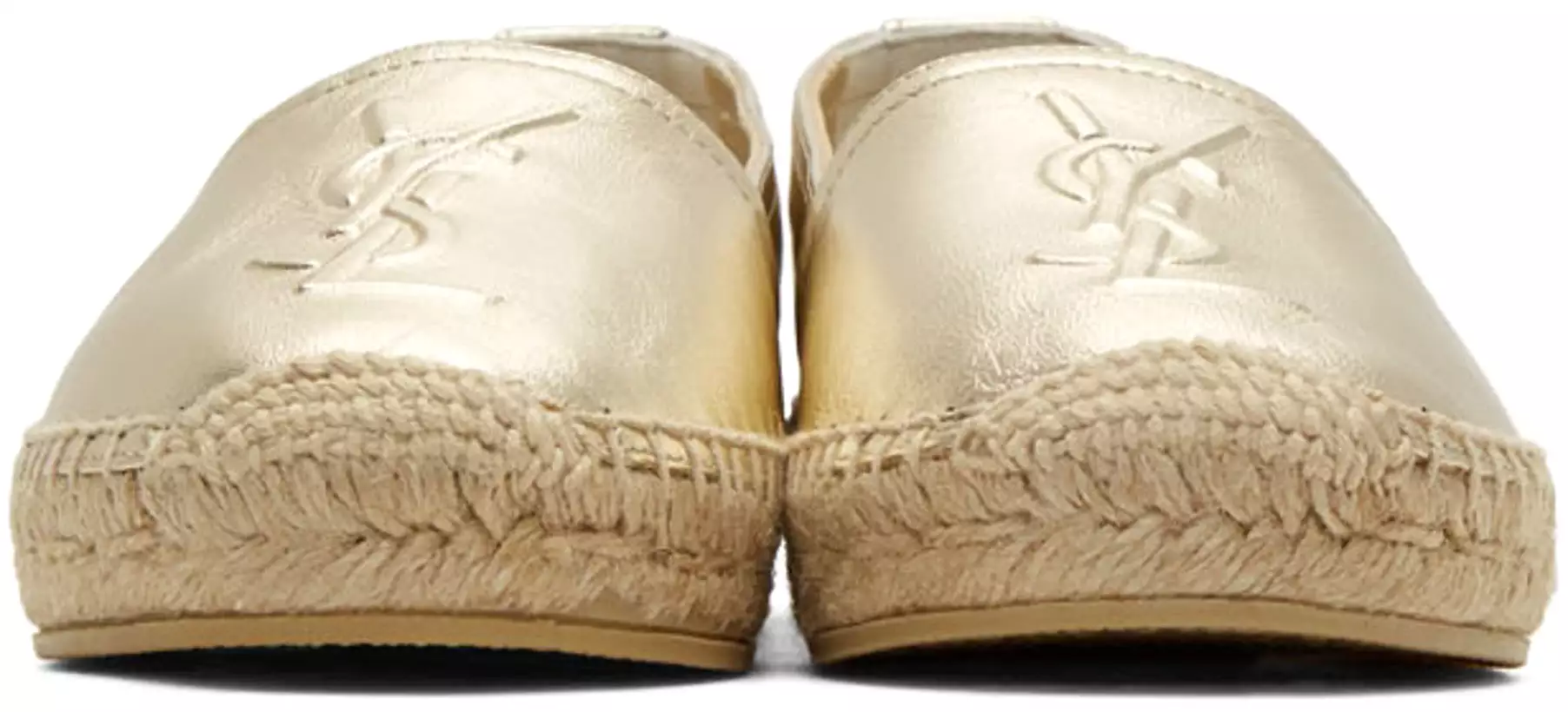 Monogram Espadrille Metal Leather, Pale Gold