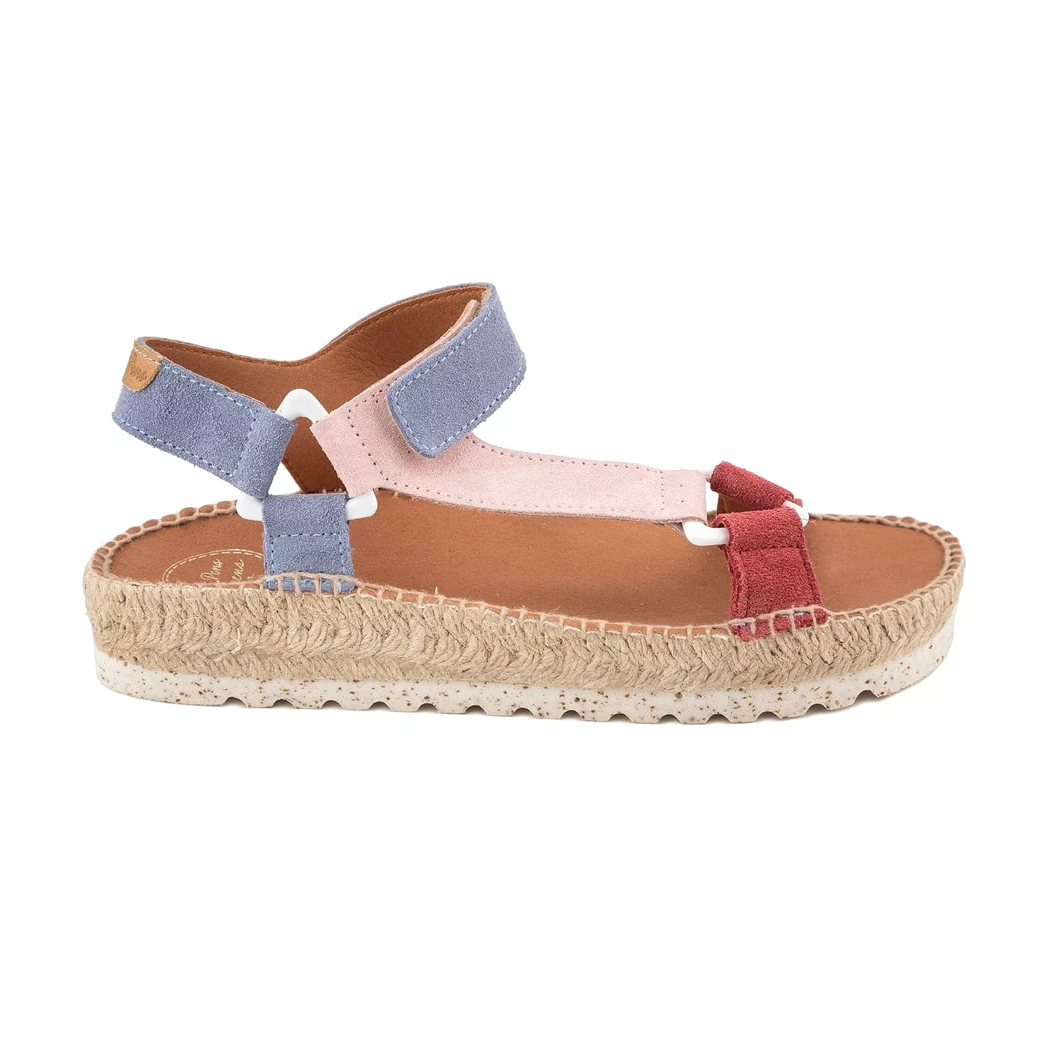 Multicolor Suede Leather Sandal Espadrille for Women - Brit-VI