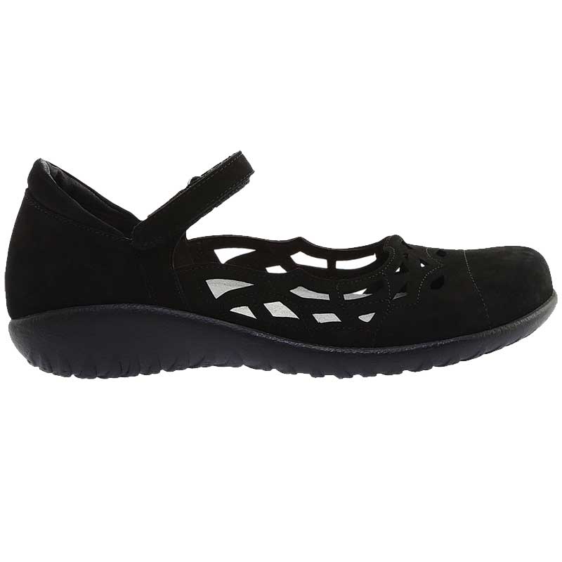 Naot Women's Agathis Mary Jane - Black Velvet Nubuck