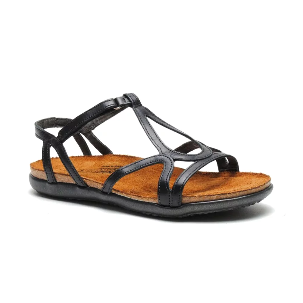 Naot Women's Dorith Sandal - Black Raven Leather