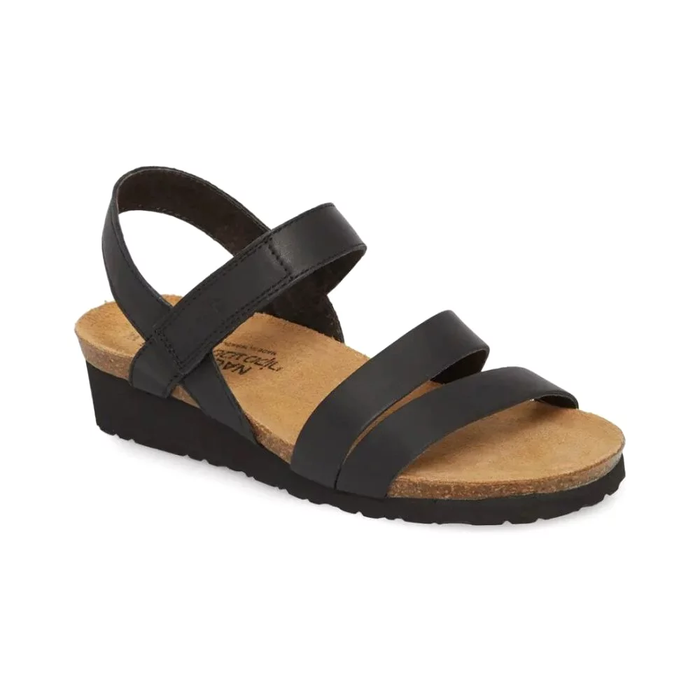 Naot Women's Kayla Sandal - Black Matte Leather