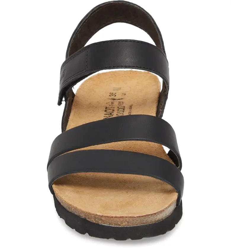 Naot Women's Kayla Sandal - Black Matte Leather