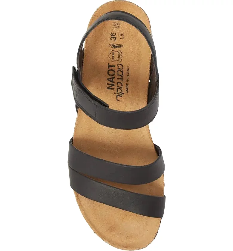 Naot Women's Kayla Sandal - Black Matte Leather