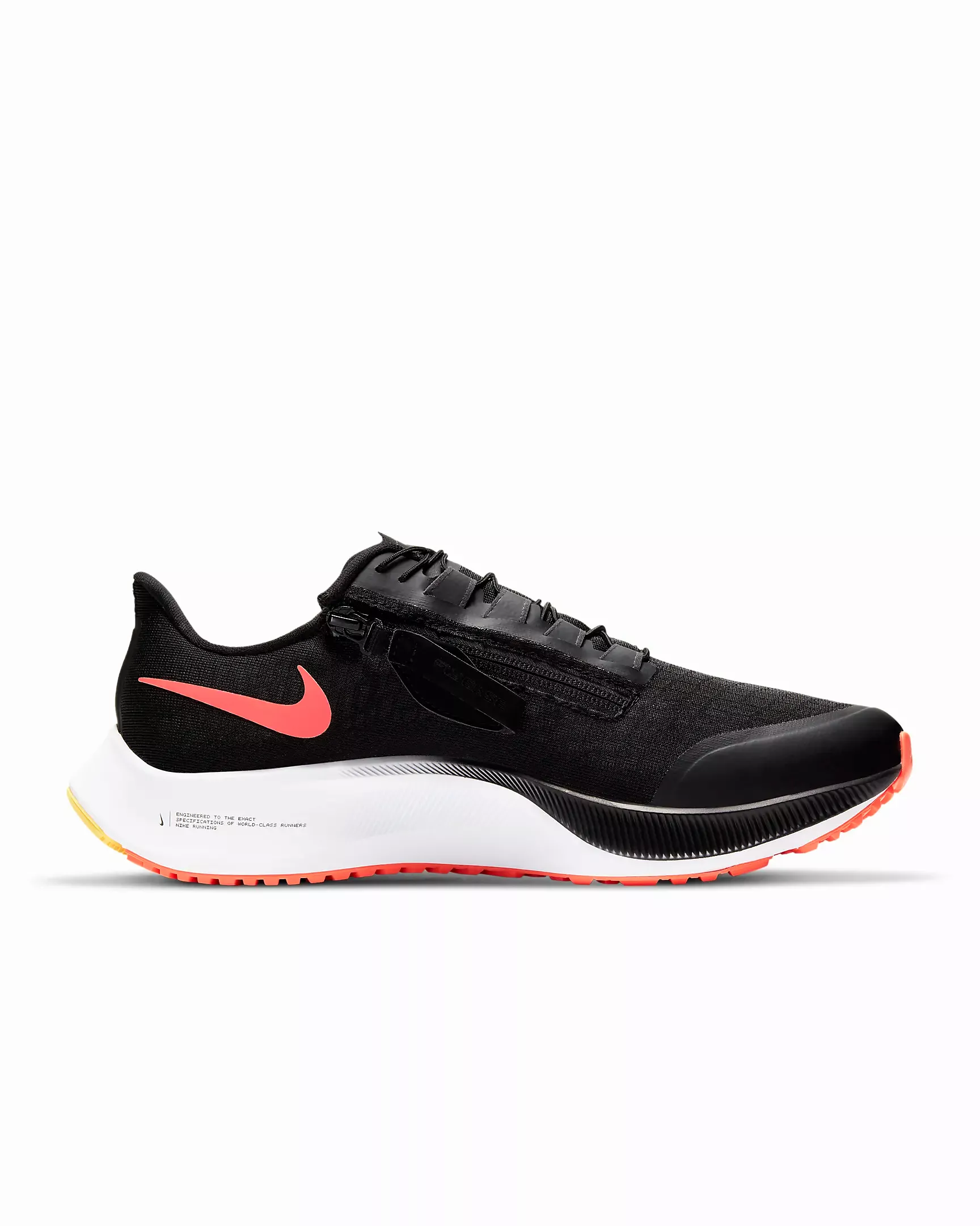 Nike Men's Air Zoom Pegasus 37 Flyease Extra Wide Running Shoes - Black / Anthracite / White / Bright Mango