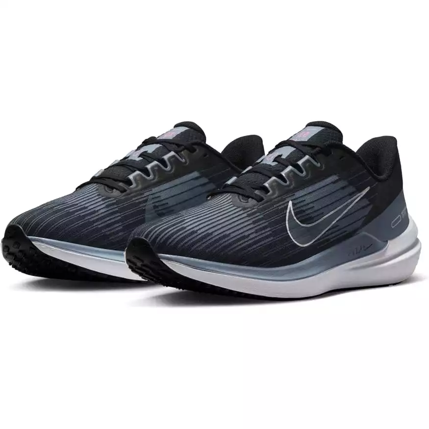 NIKE MEN'S WINFLO 9 BLACK ROAD RUNNING SHOES