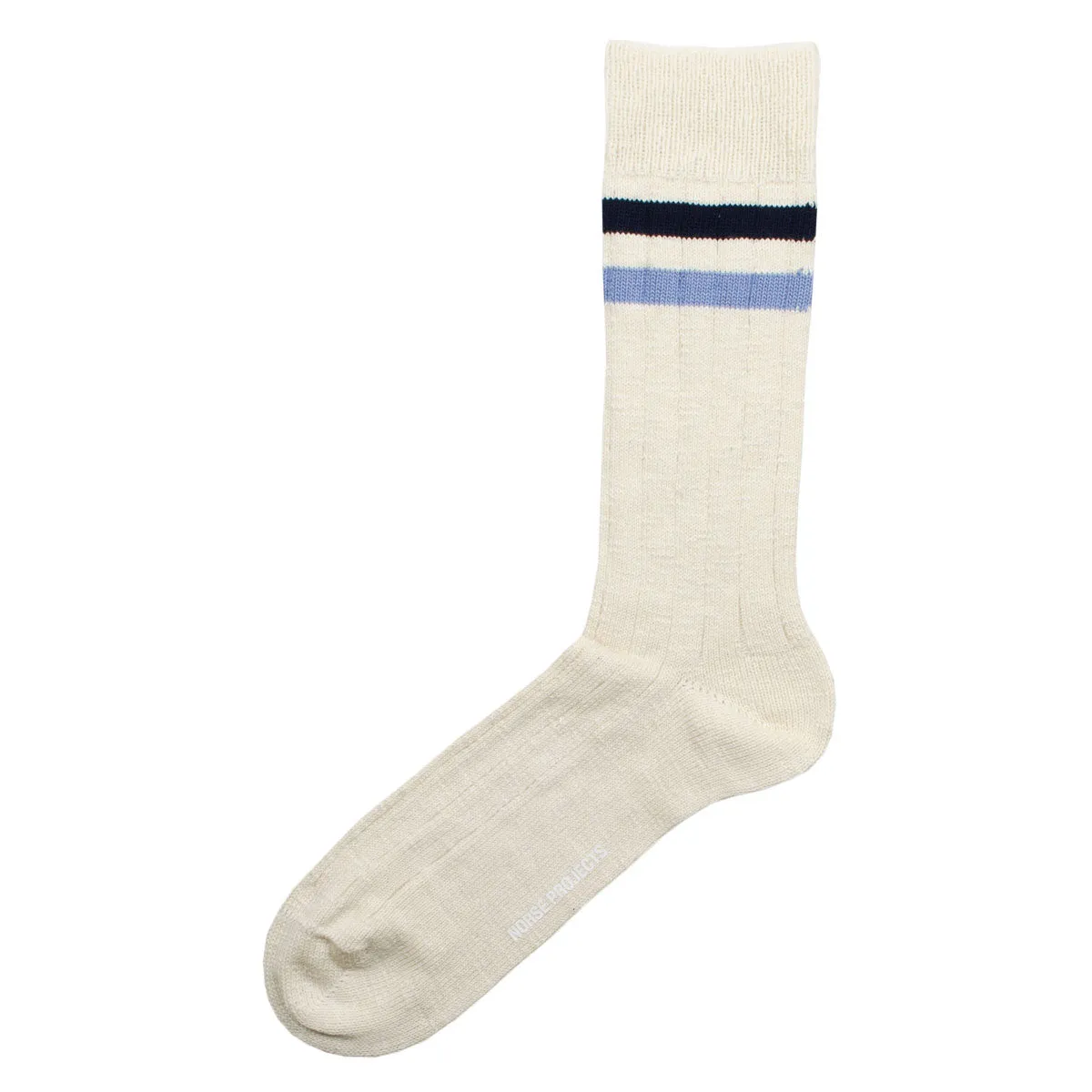 Norse Projects - Bjarki Slub Stripe Socks - Clouded Blue