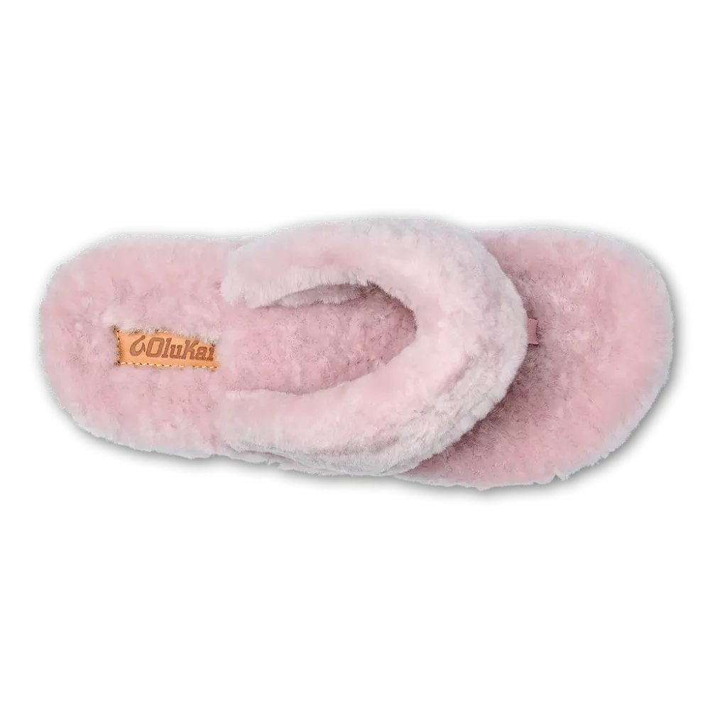 Olukai Women's Kipe'a Heu Shearling Slipper - Pink Clay