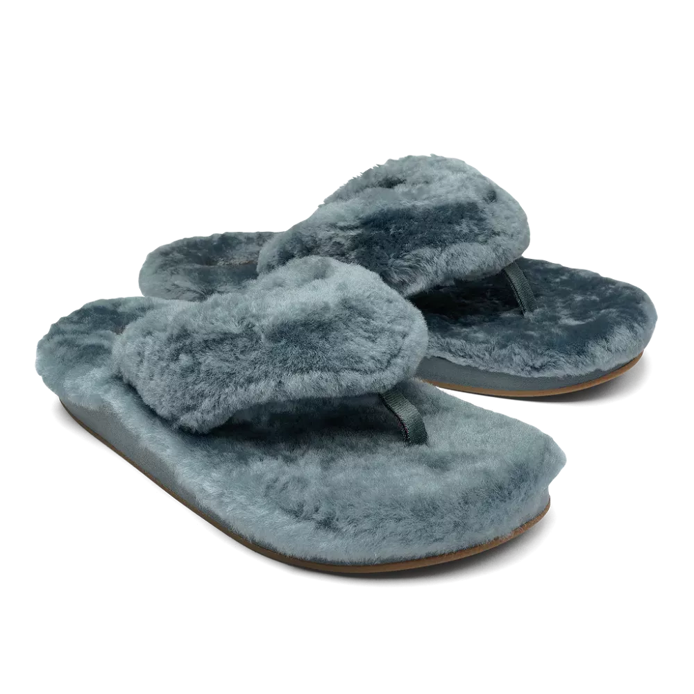 Olukai Women's Kipe'a Heu Shearling Slipper - Storm