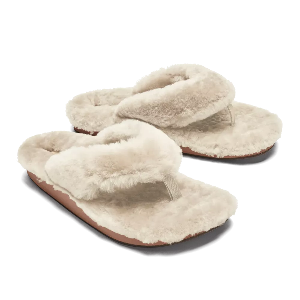 Olukai Women's Kipe'a Heu Shearling Slipper - Tapa