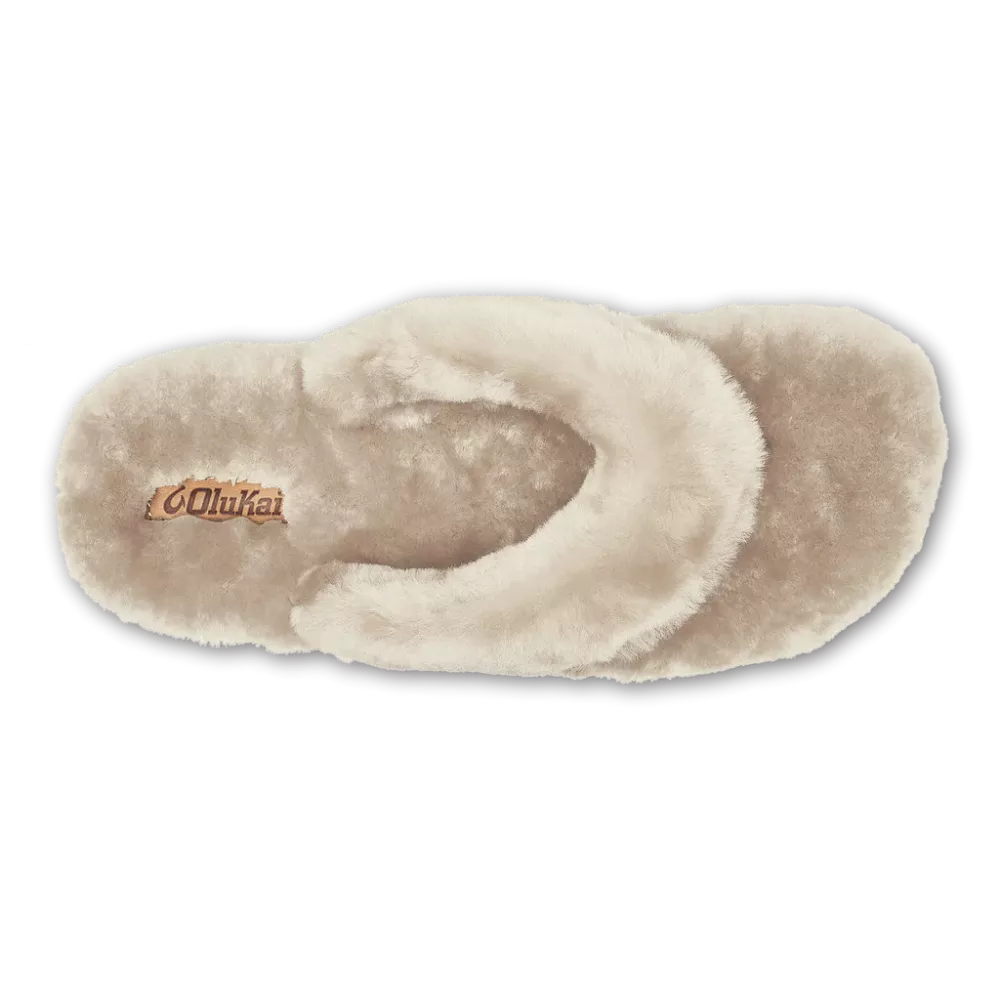 Olukai Women's Kipe'a Heu Shearling Slipper - Tapa