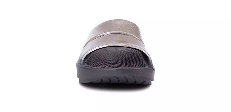 Oofos Women's Ooahh Luxe Recovery Slide Sandal - Latte