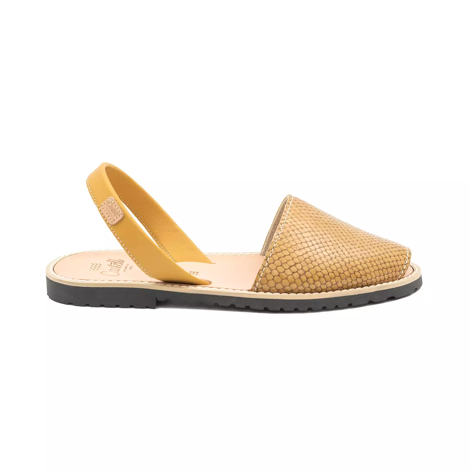 Open Toe Leather Sandal For Women- Madona 1056H Volanato Ciervo