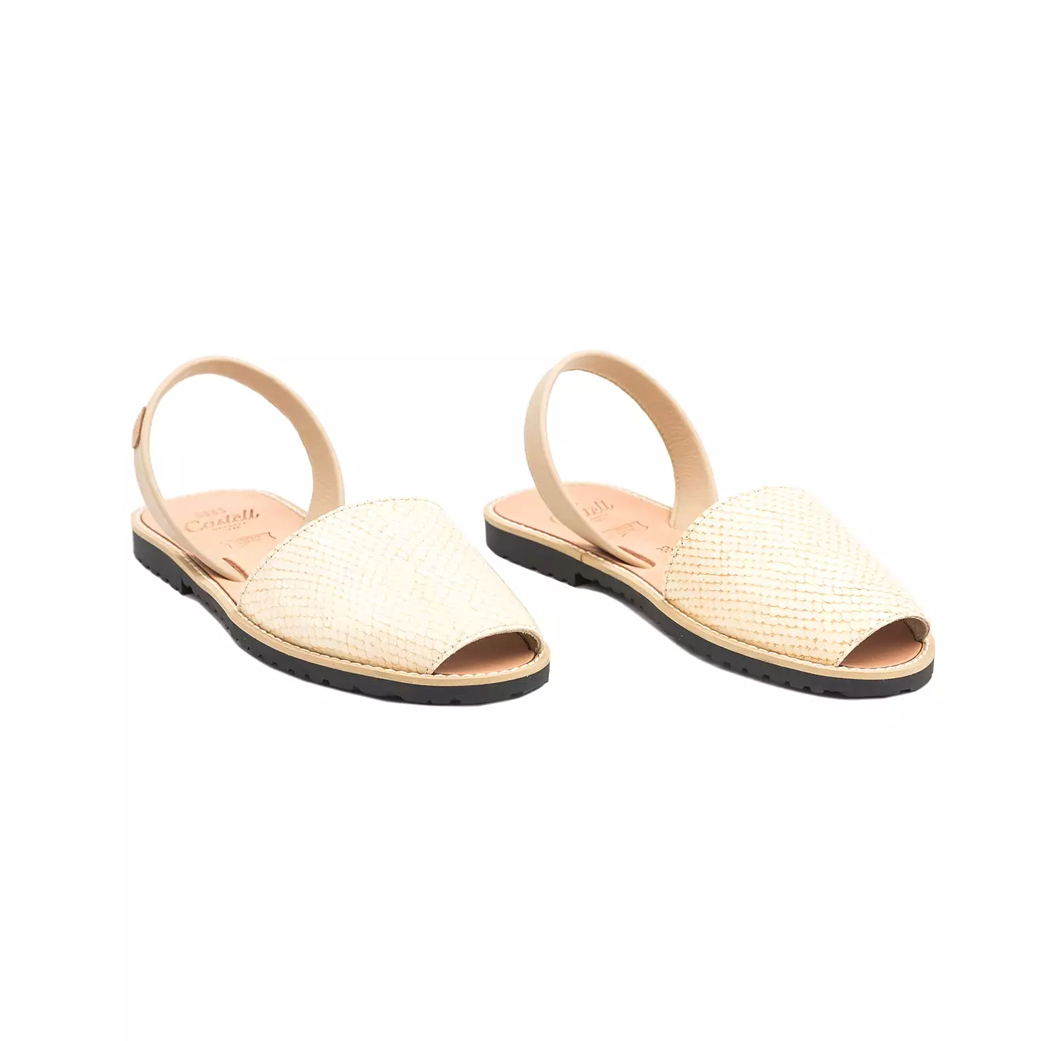 Open Toe Leather Sandal For Women- Madona 1056H Volanato Ciervo