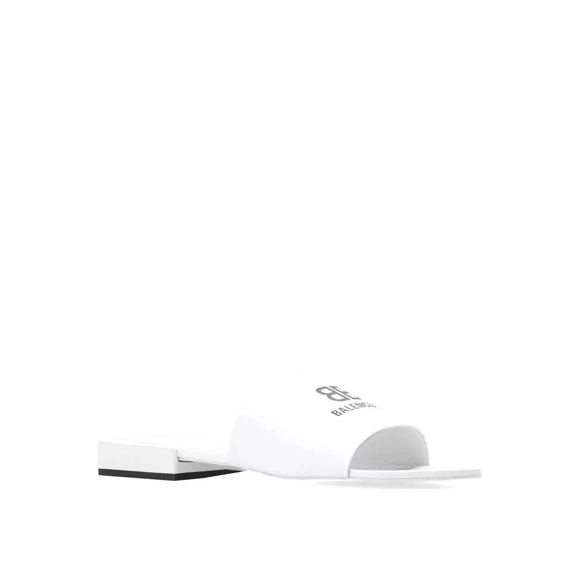 Pelle con logo Balenciaga MULES