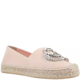 Rochas Crystal Espadrilles, Beige