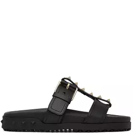 Rockstud Flat Base Slide, Black