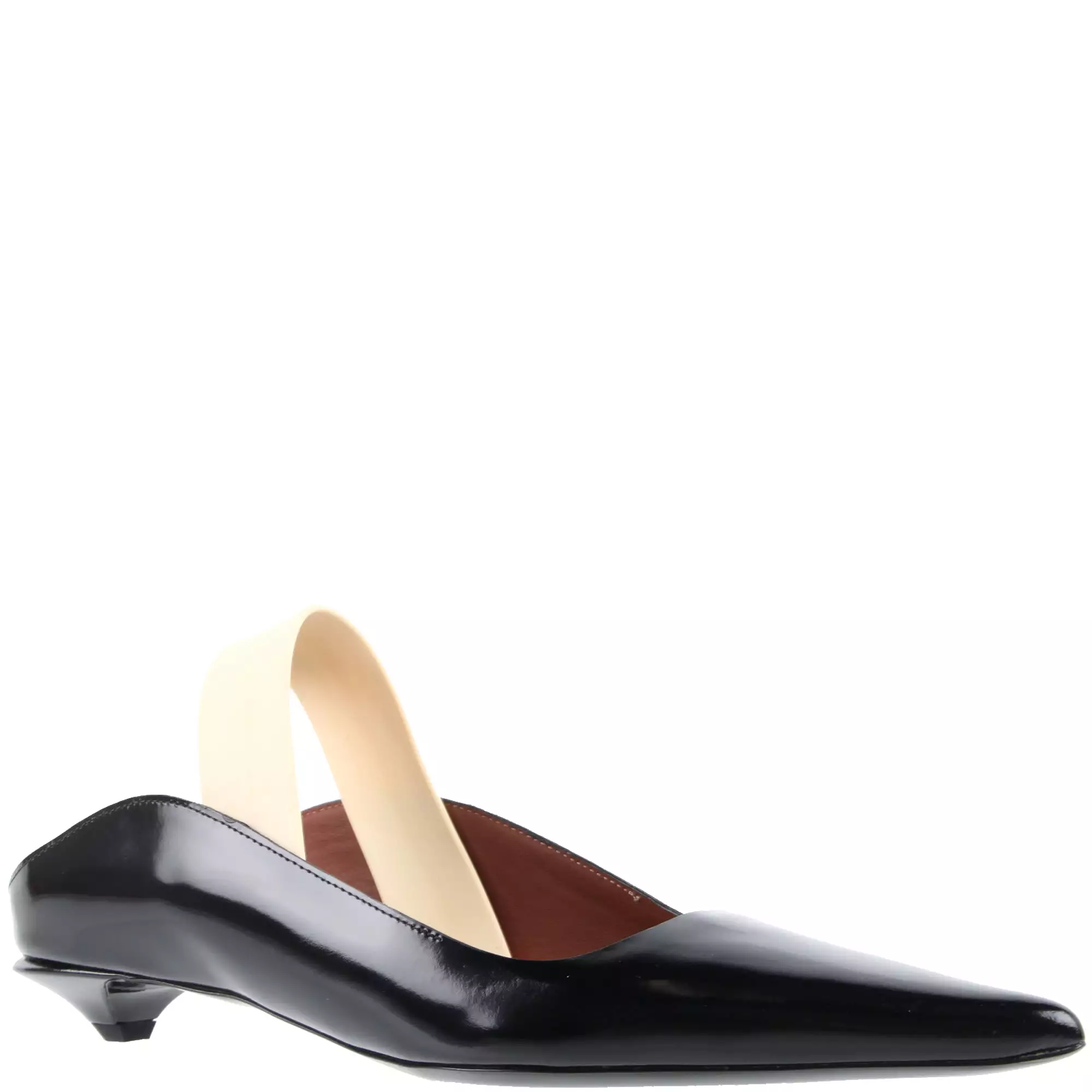 Slingback Wave Pump Glossy calf, Black