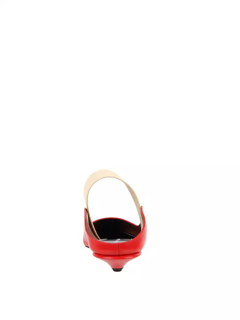 Slingback Wave Pump Nappa, Cherry