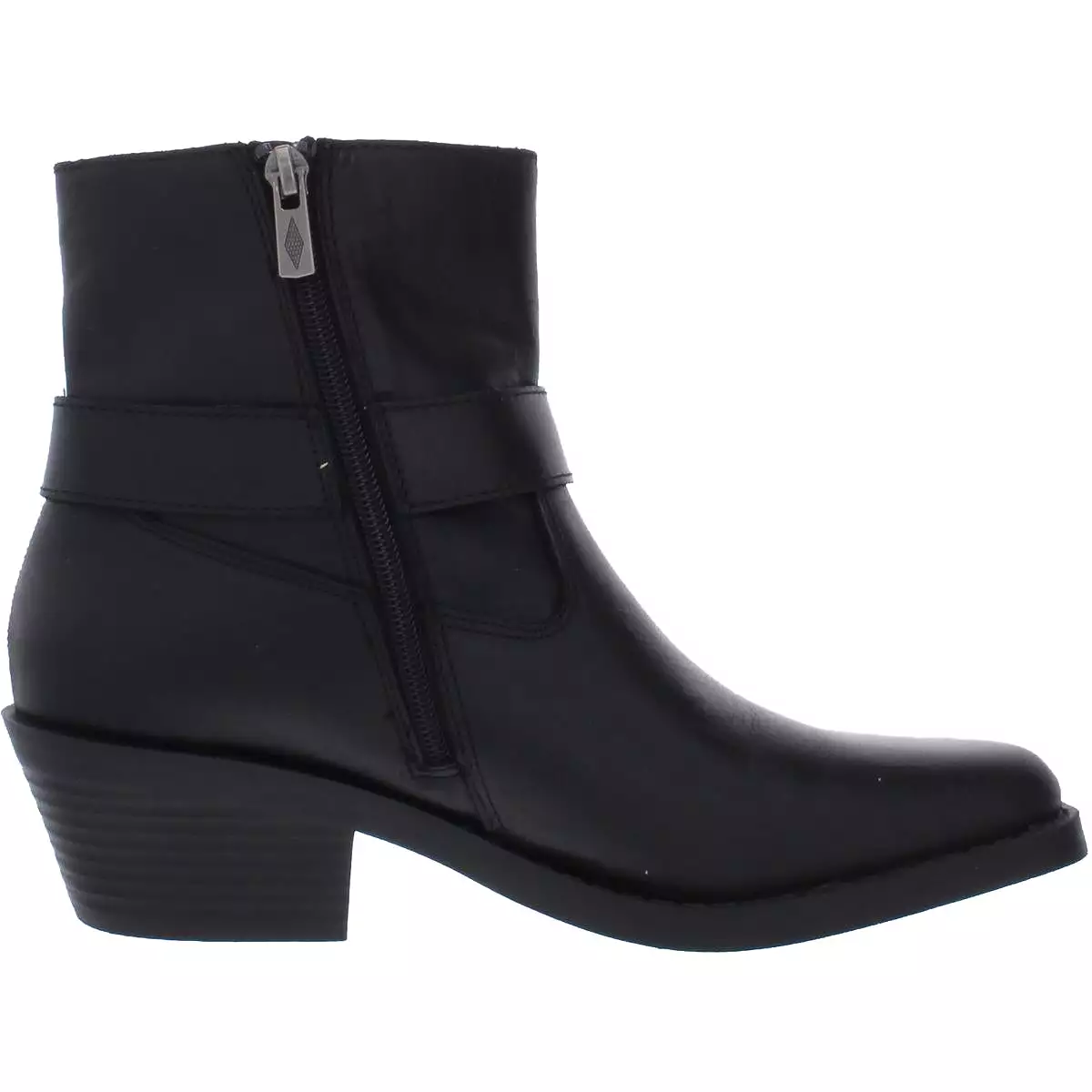 Sun + Stone Womens Pheobie Leather Square Toe Booties