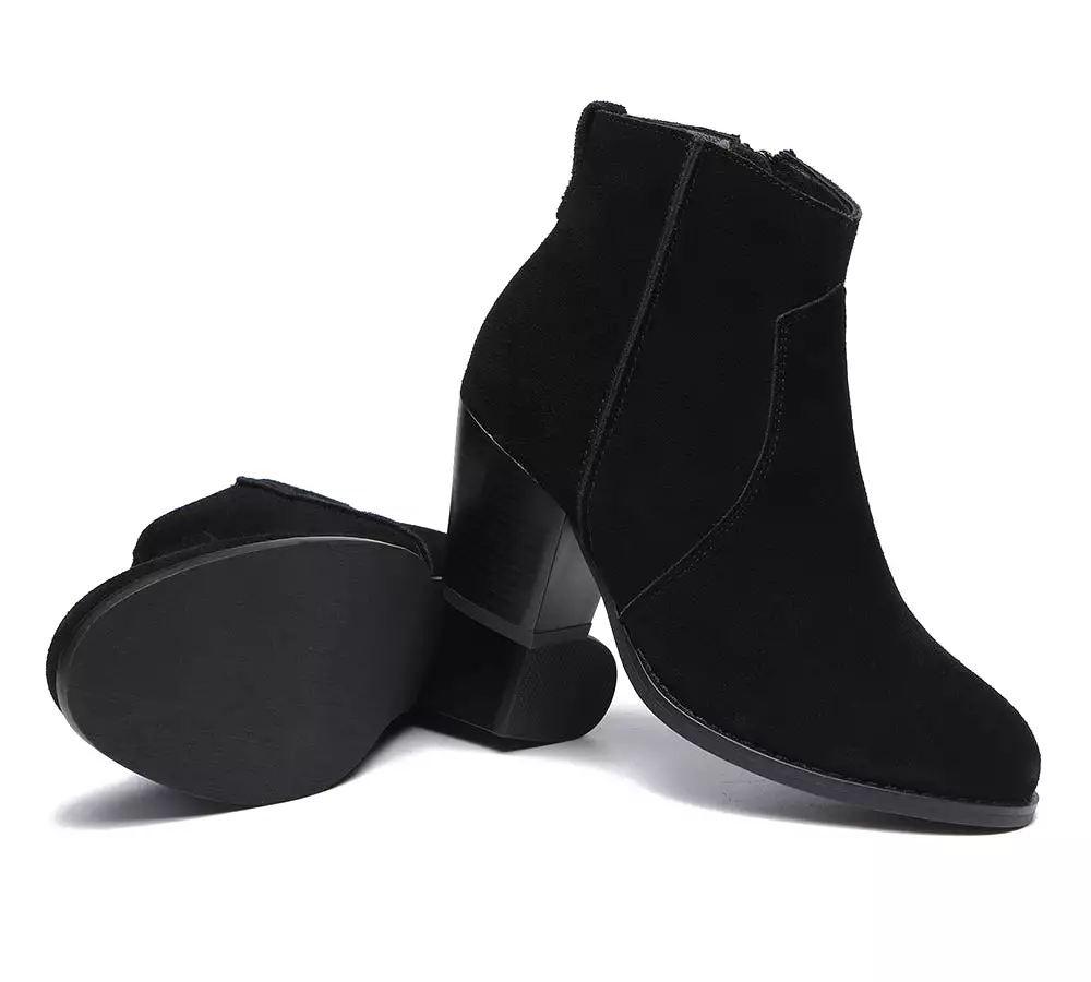 TARRAMARRA Ankle Leather Zipper Heel Women Boots Velora