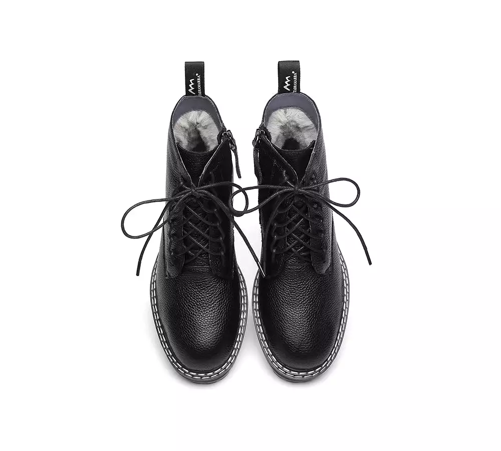 TARRAMARRA Lana Lace Up Black Boots High Top