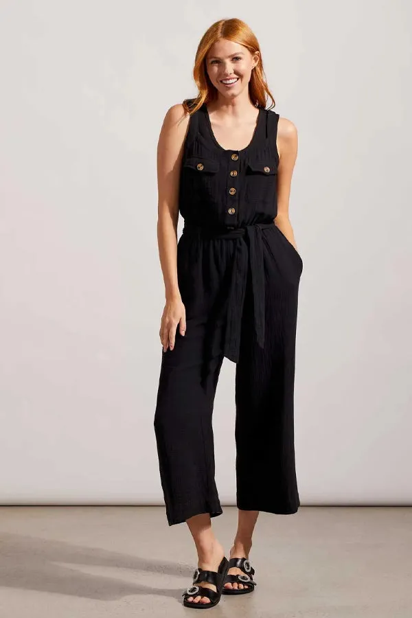 Tribal Gauze Belted Jumpsuit