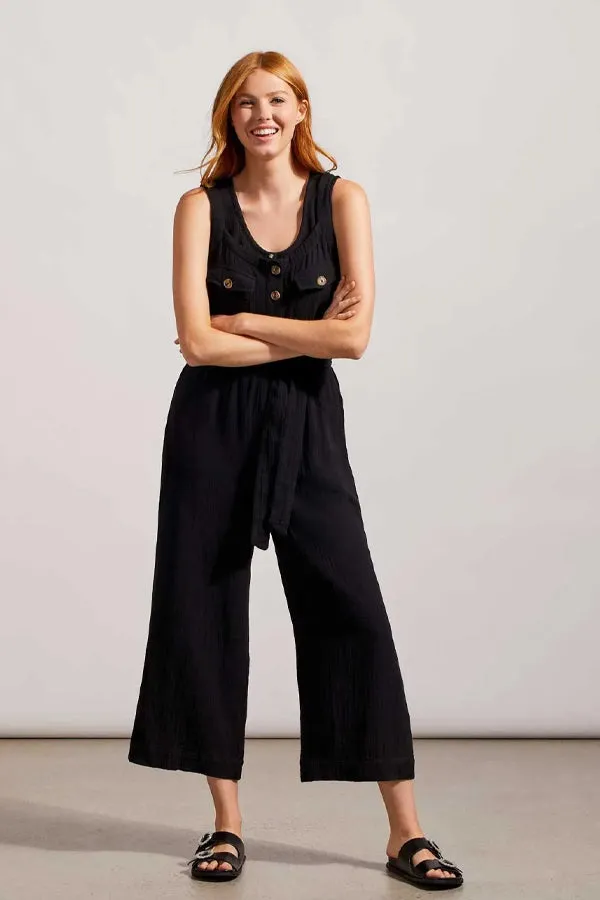 Tribal Gauze Belted Jumpsuit