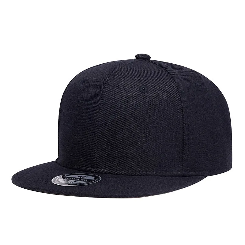 Unisex Wool Polyester Flat Peak Snapback Adjustable Hip Hop Baseball Cap