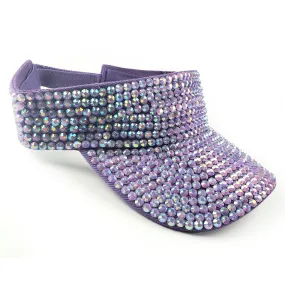 Victoria Visor in Purple with AB Crystals