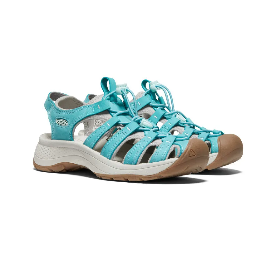 Women's Astoria West Leather Sandal | Porcelain/Blue Glass